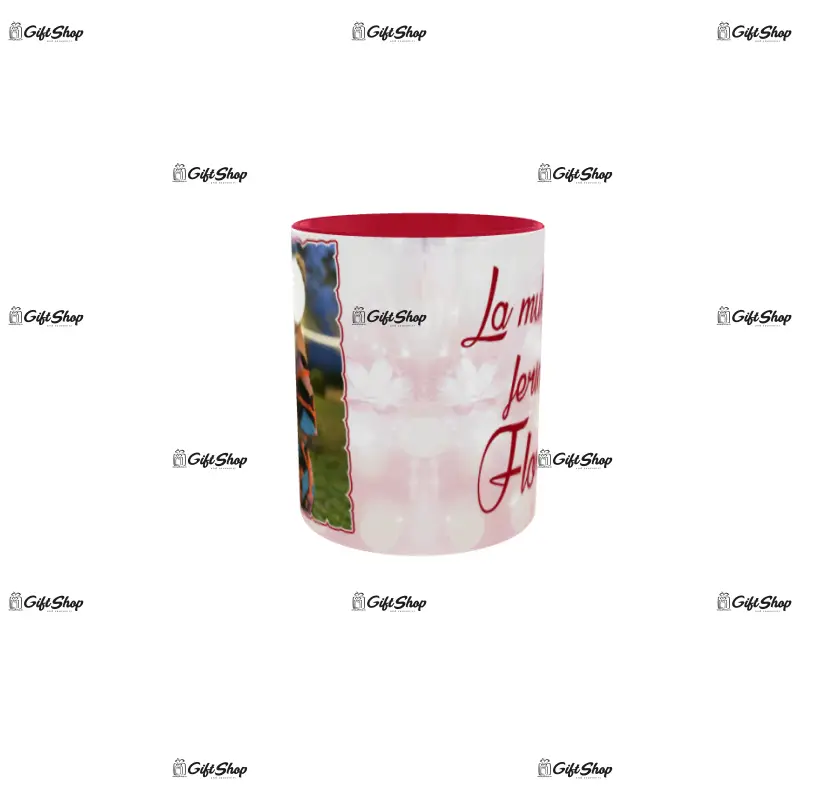 La multi ani fericiti ( numele ), cana din ceramica, 330ml, personalizata cu 1 poza si text model 3376